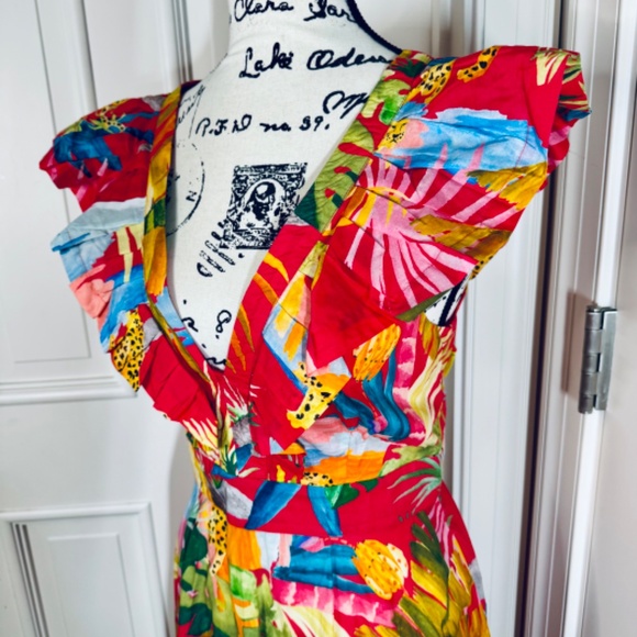 FARM Rio Colorful Tropical Midi Dress - Picture 3 of 15